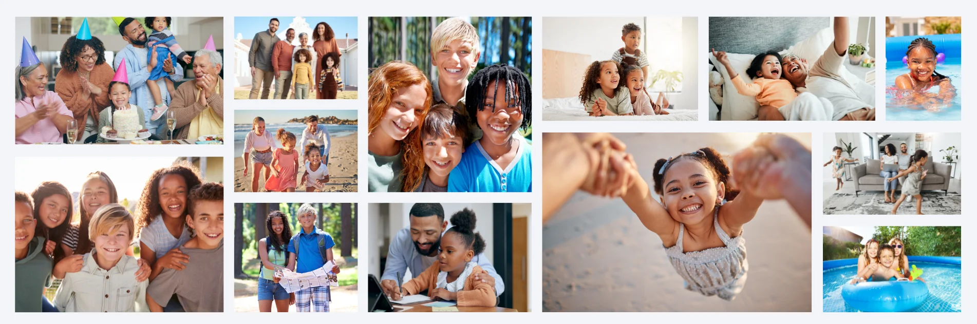 Timeline of family photos